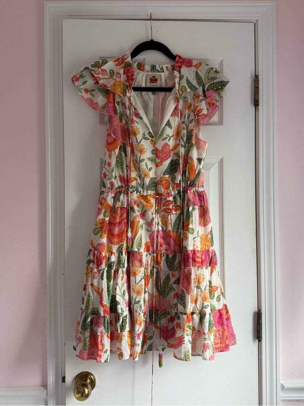 Farm Rio Macaw Bloom Short Mini Dress Floral Size M